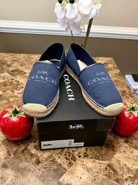 NWT Coach Men’s Denim Espadrilles